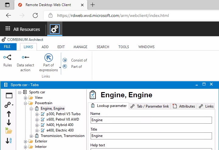 COMBINUM Architect läuft als RemoteApp in Azure